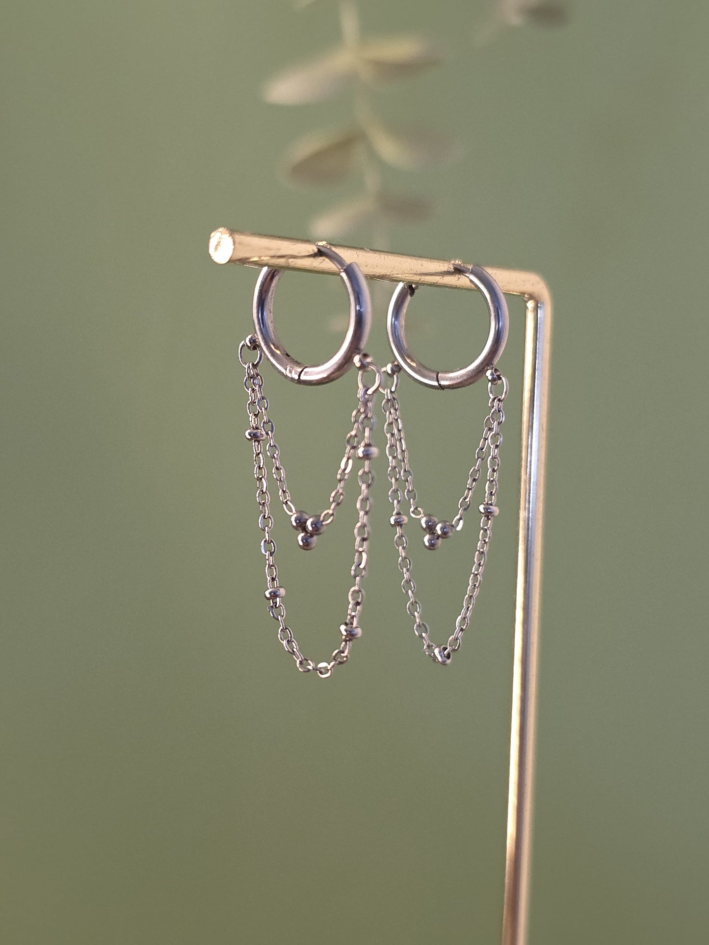 Silver chain Earrings