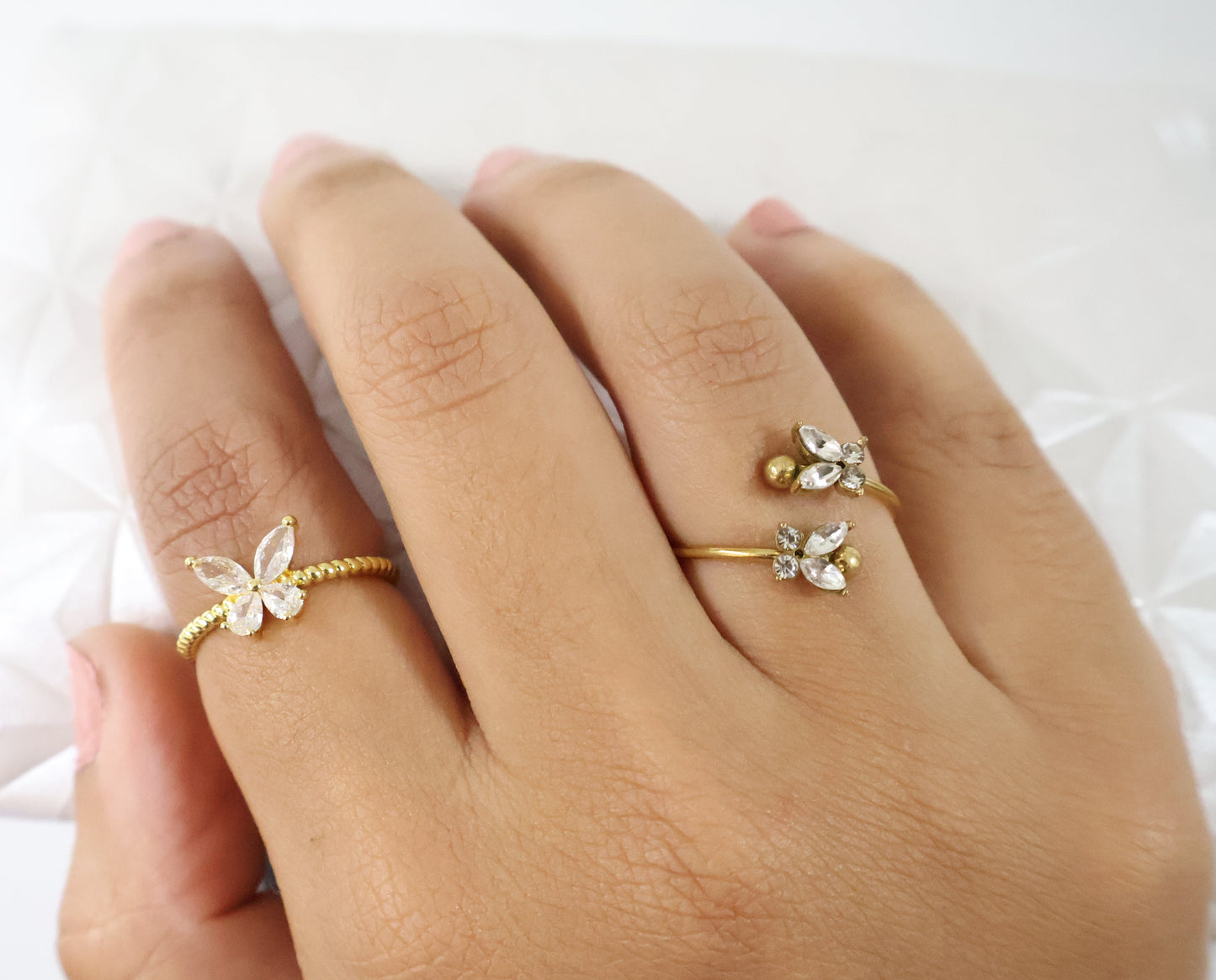 Bloom in Gold Adjustable Ring