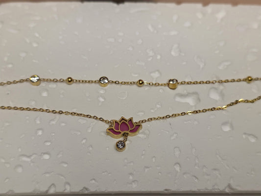 Lotus Ankle Bracelet