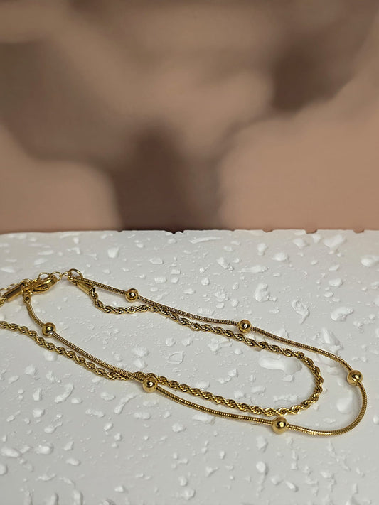 Double Chain Ankle Bracelet
